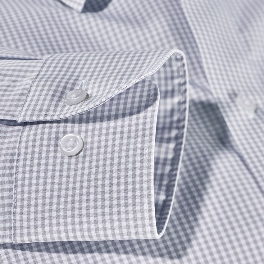 Themen: e.s. Business Hemd cotton stretch, slim fit + nebelgrau kariert 1