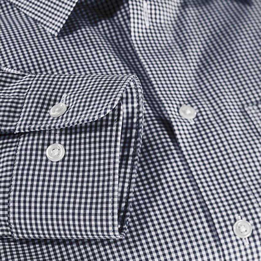Themen: e.s. Business Hemd cotton stretch, slim fit + dunkelblau kariert 1