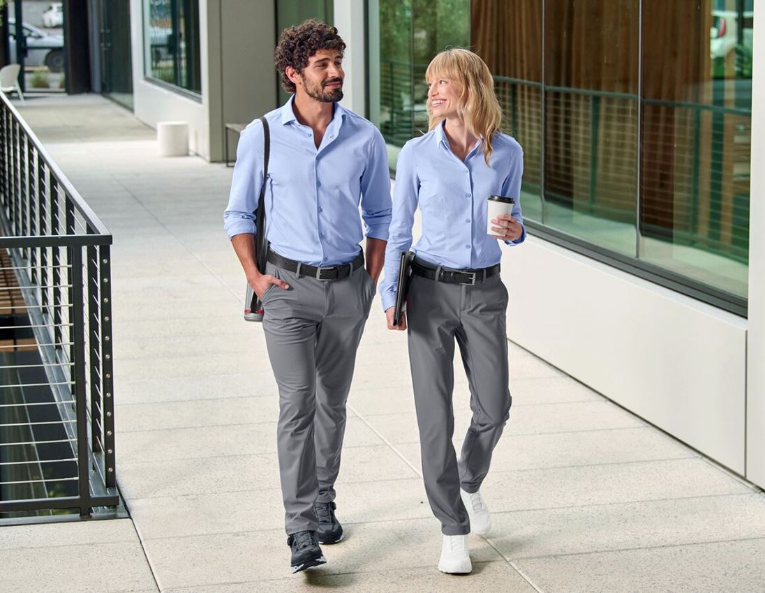Shirts, Pullover & more: e.s. Piqué-Business Blouse + frostblue 1