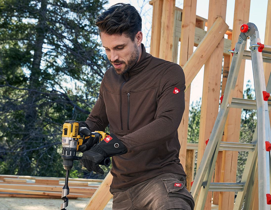 Shirts & Co.: Troyer climacell e.s.dynashield + kastanie melange 1