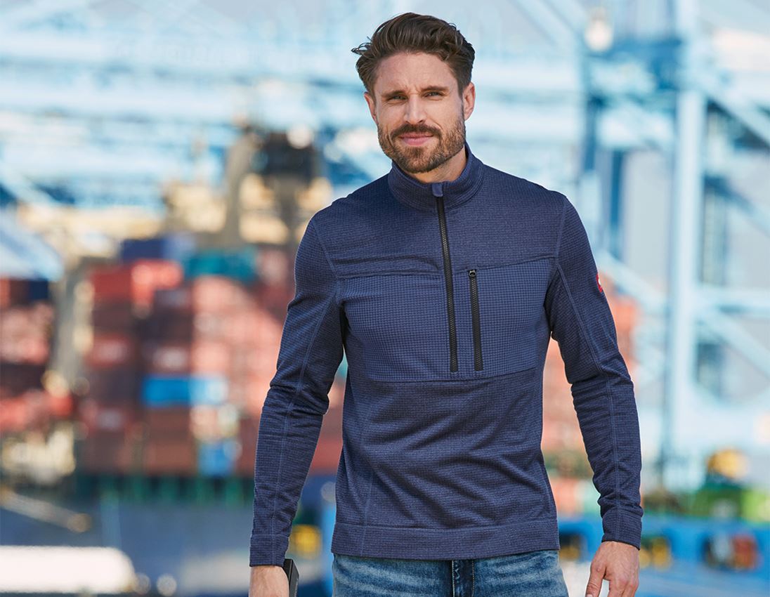 Shirts & Co.: Troyer climacell e.s.dynashield + pazifik melange
