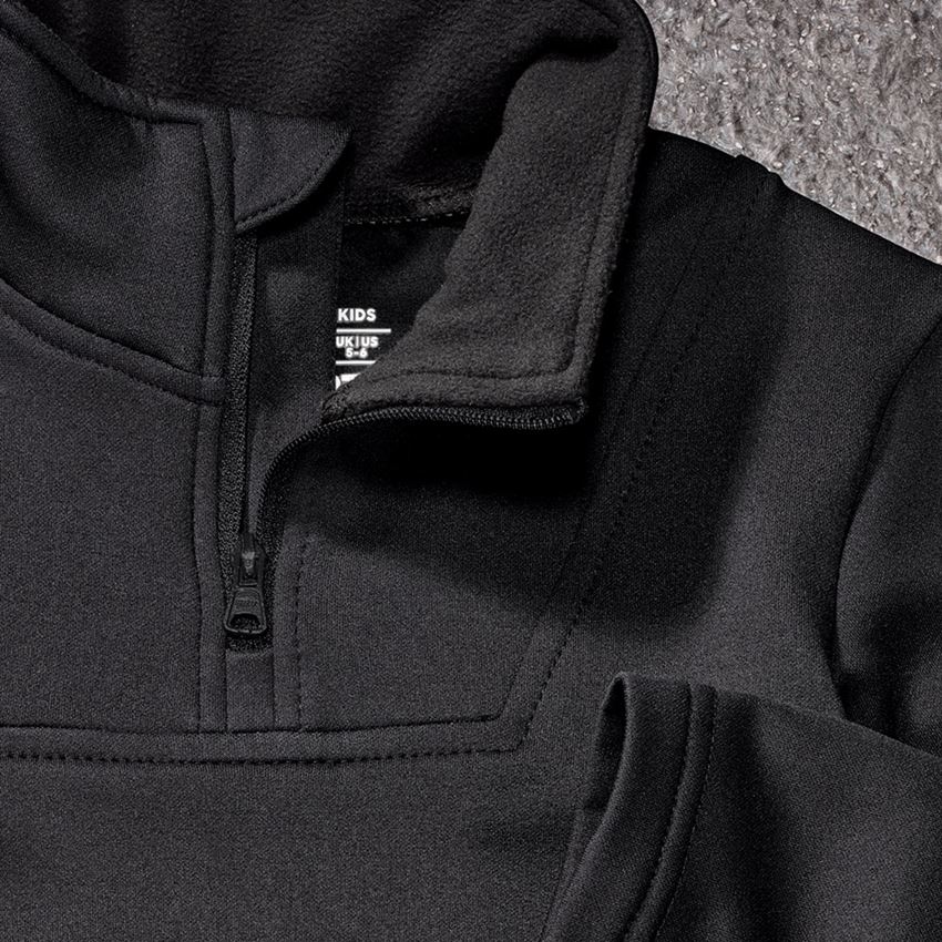 Shirts, Pullover & more: Funct.Troyer thermo stretch e.s.concrete child. + black 2