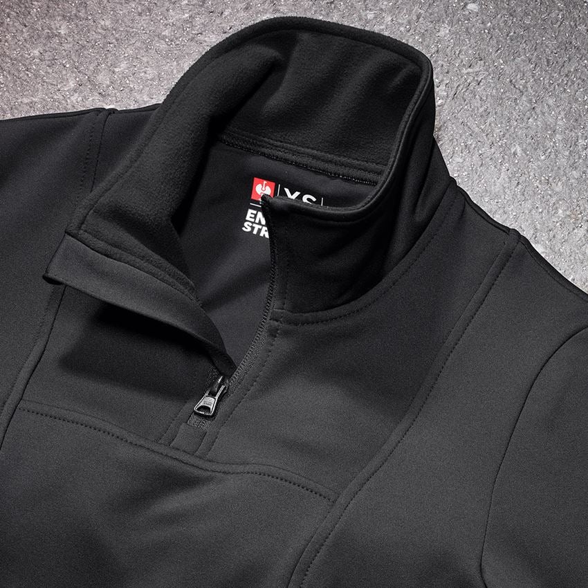 Shirts, Pullover & more: Funct.Troyer thermo stretch e.s.concrete, ladies' + black 2
