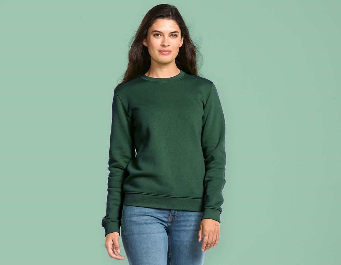 Topics: e.s. Sweatshirt poly cotton, ladies' + green