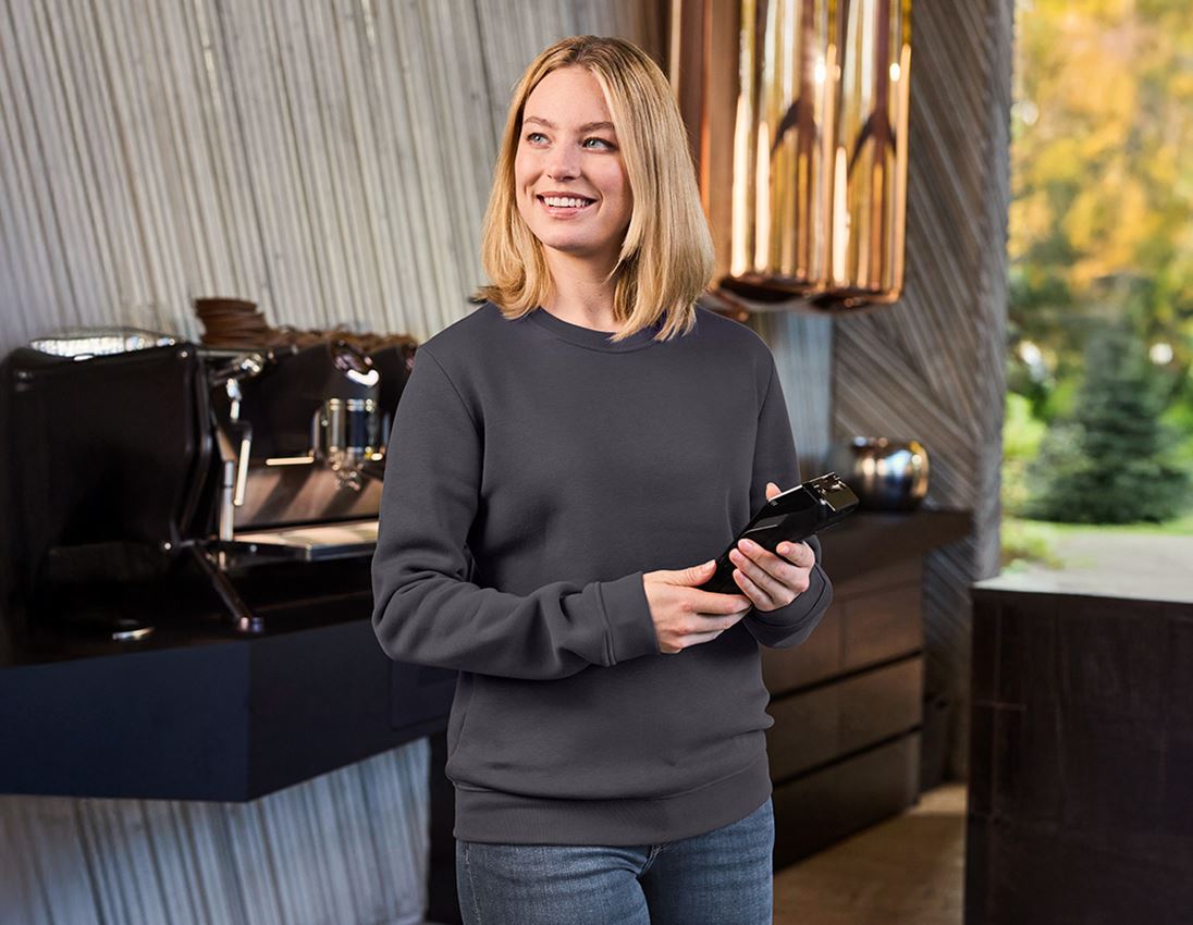 Topics: e.s. Sweatshirt poly cotton, ladies' + anthracite 3