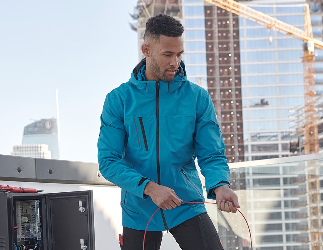 Winter jackets: 3 in 1 functional jacket e.s.vision, men's + dark petrol