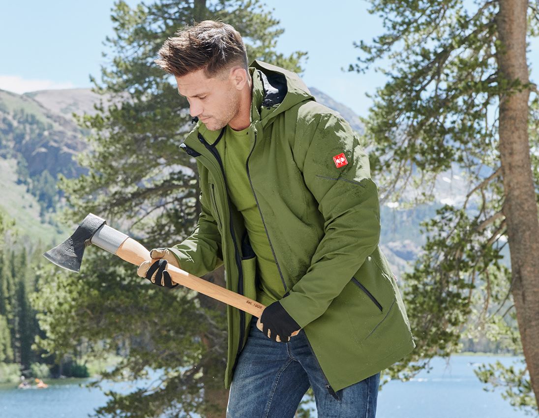 Winter jackets: 3 in 1 functional jacket e.s.vision, men's + forest