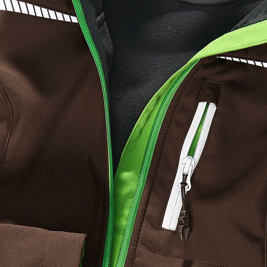Jacken: Softshelljacke e.s.motion 2020, Damen + kastanie/seegrün 2