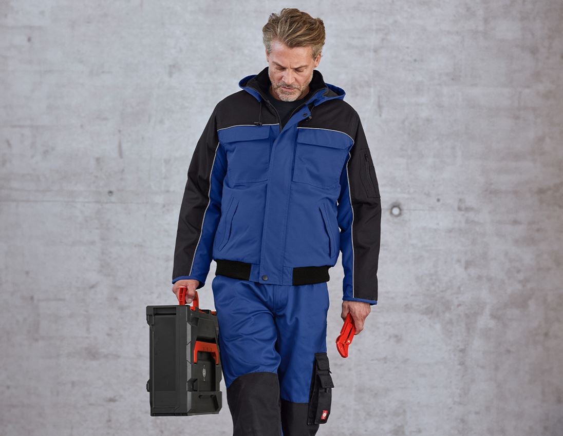 Work Jackets: Pilot jacket e.s.image  + royalblue/black 2