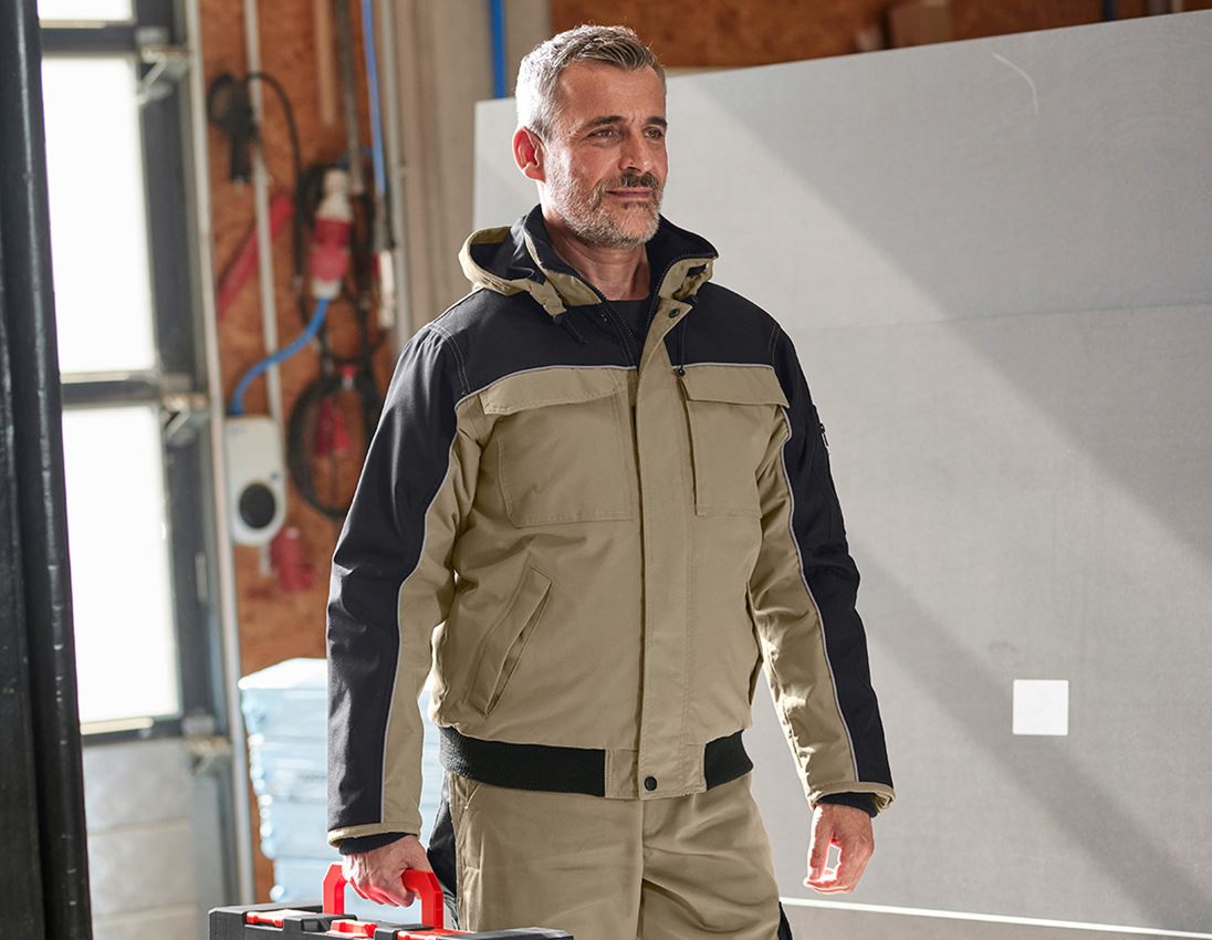 Maschinenbauer: Pilotenjacke e.s.image + khaki/schwarz