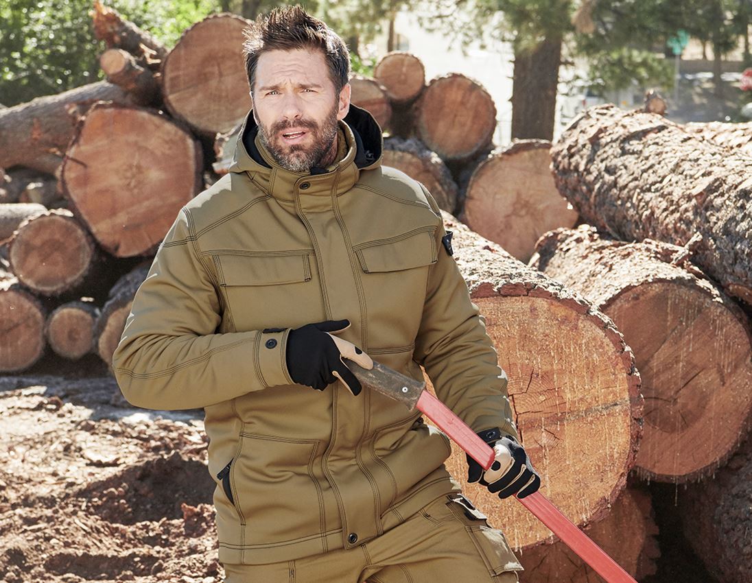 Themen: Winter Softshelljacke e.s.roughtough + walnuss