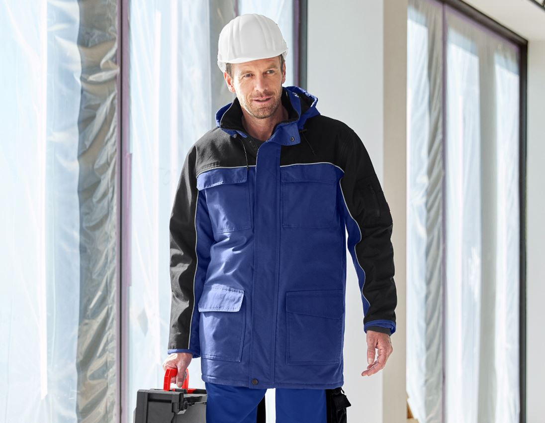 Winterjacken: Parka e.s.image + kornblau/schwarz