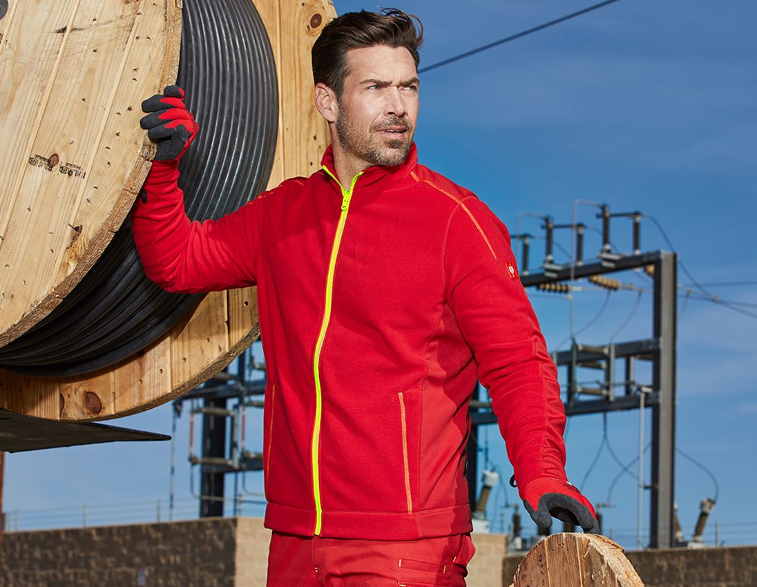 Roofers: 3 in 1 functional jacket e.s.motion 2020, men's + fiery red/high-vis yellow 1