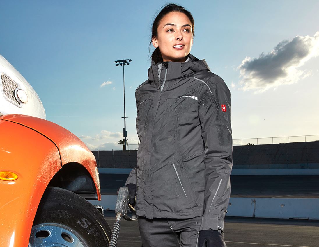 Jacken: 3 in 1 Funktionsjacke e.s.motion 2020, Damen + anthrazit/platin