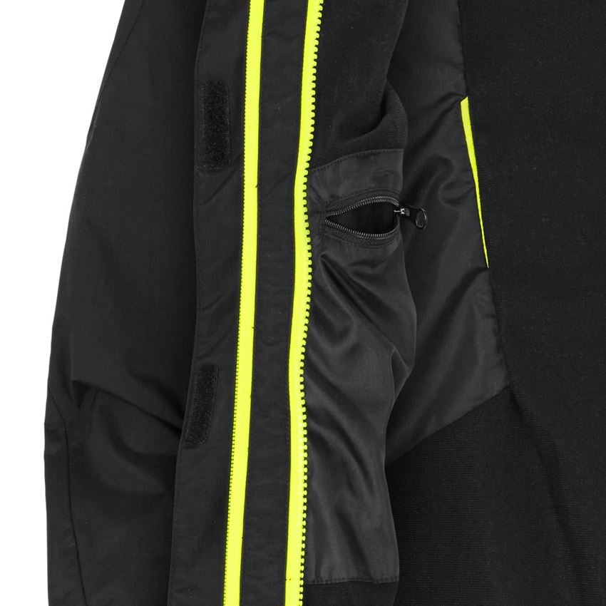 Jacken: 3 in 1 Funktionsjacke e.s.motion 2020, Damen + schwarz/warngelb/warnorange 2