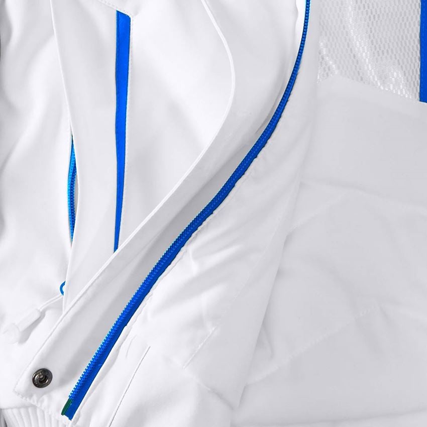 Straßenbauer: Winter Softshelljacke e.s.motion 2020, Damen + weiß/enzianblau 2