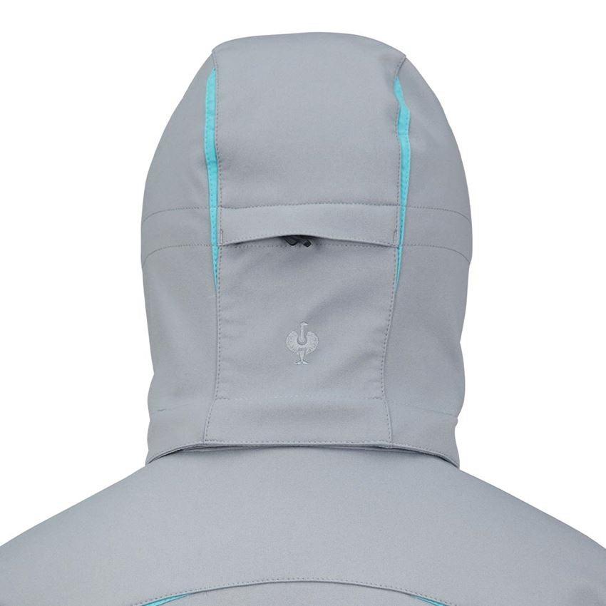 Monteure: Winter Softshelljacke e.s.motion 2020, Damen + platin/capri 2