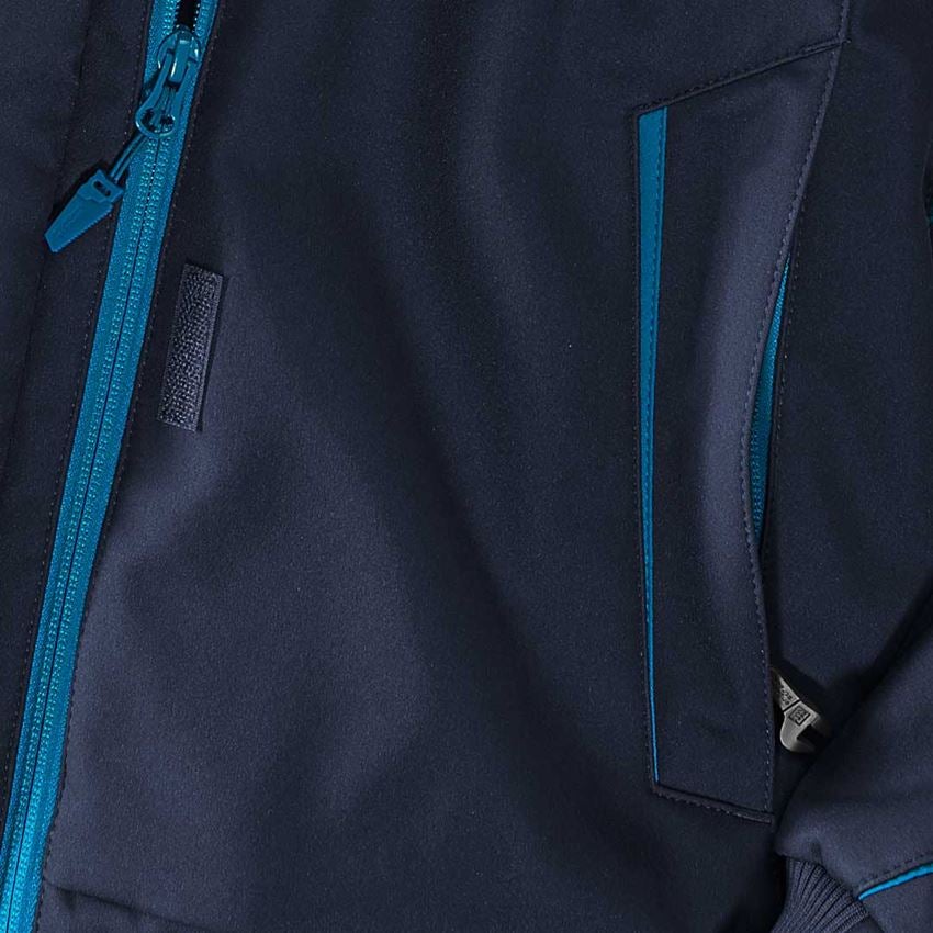 Straßenbauer: Winter Softshelljacke e.s.motion 2020, Damen + dunkelblau/atoll 2
