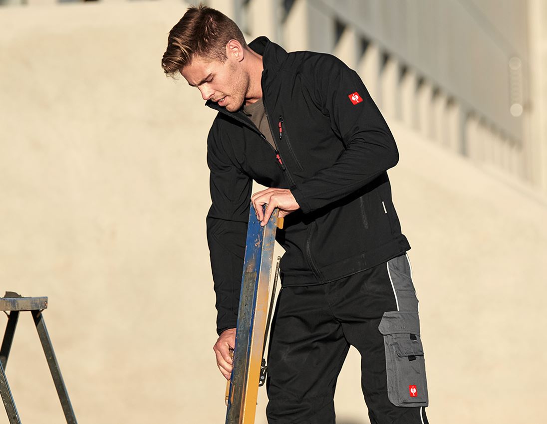 LKW-Fahrer: Softshell Jacke dryplexx® softlight + schwarz 1