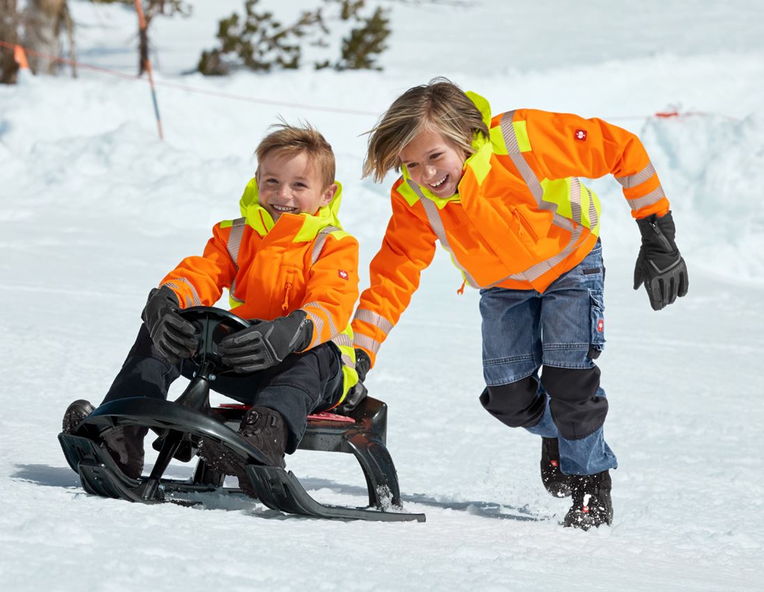 Jacken: Warnschutz Winter Softsh.jacke e.s.motion 2020,K + warnorange/warngelb 3