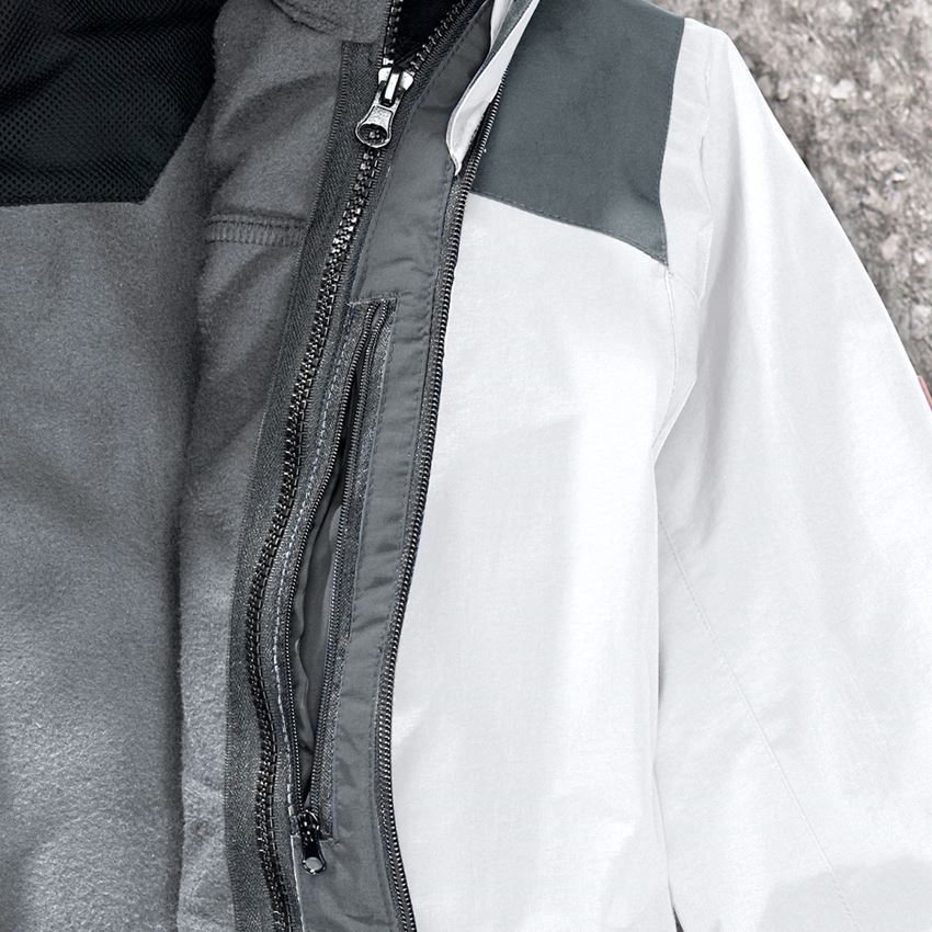 Arbeitsjacken: e.s. 3 in 1 Funktionsjacke, Herren + weiß/grau 2