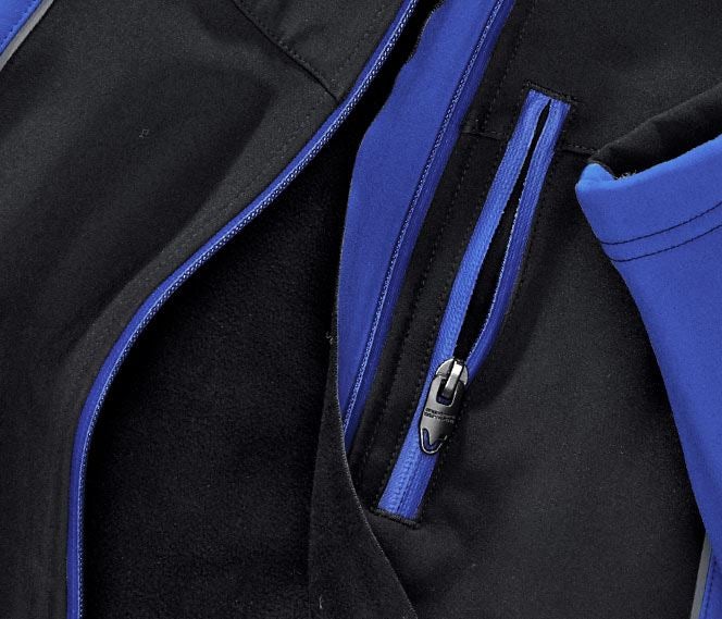 Work Jackets: Softshell jacket e.s.vision, ladies' + black/royalblue 2