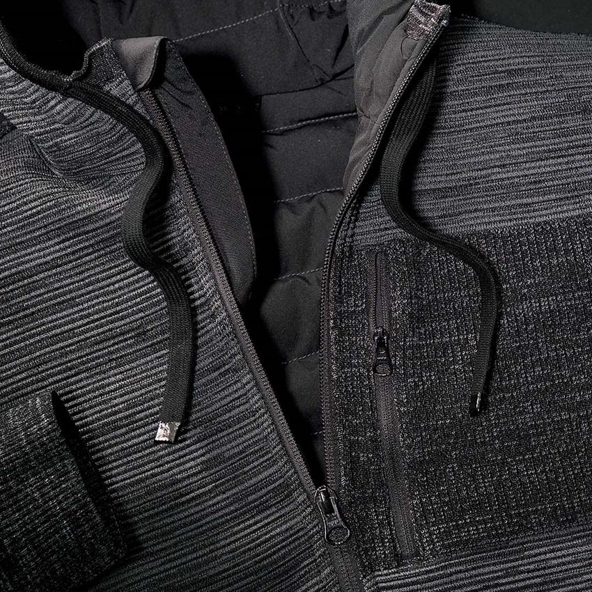 Themen: Windbreaker Kapuzenstrickjacke e.s.motion ten + oxidschwarz melange 2