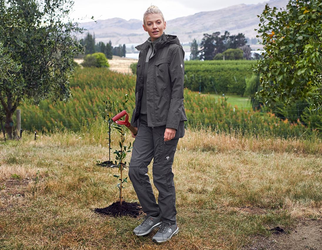 Work Jackets: Rain jacket e.s.concrete, ladies' + anthracite 1