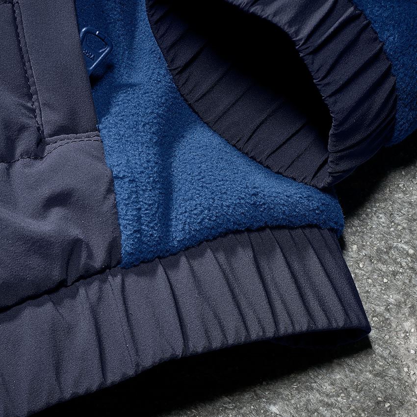 Work Jackets: Hybrid fleece jacket e.s.concrete + alkaliblue/deepblue 2