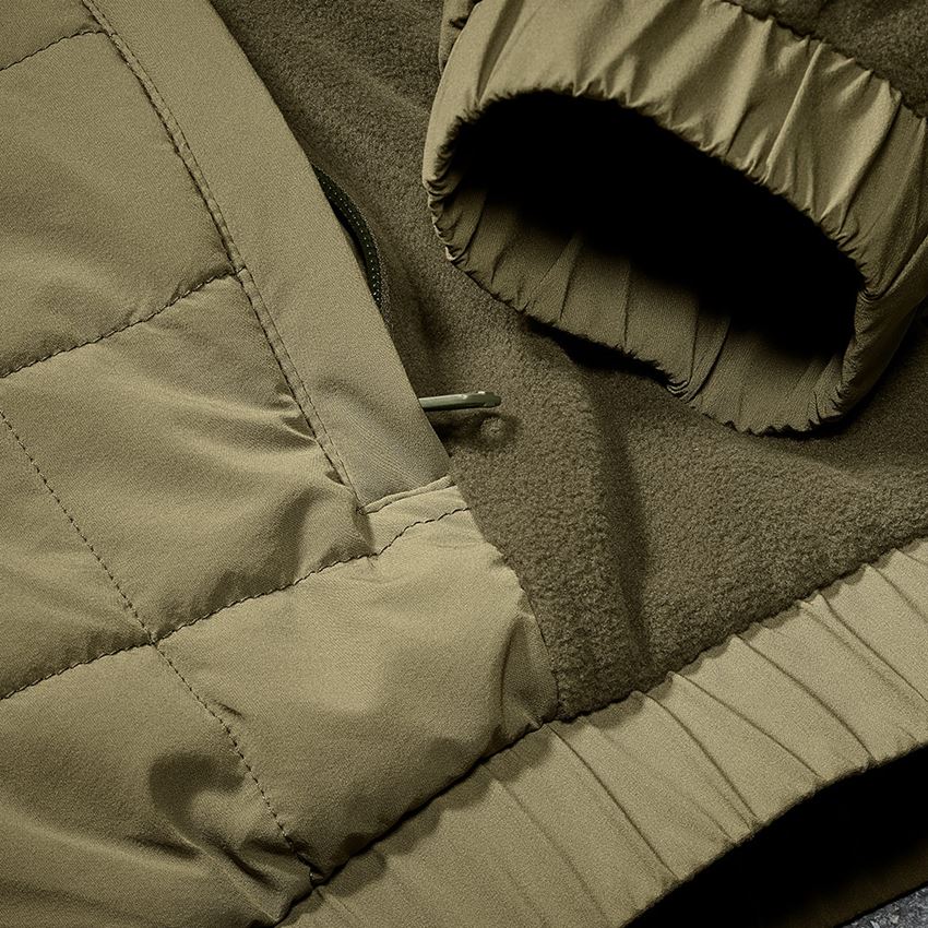 Work Jackets: Hybrid fleece jacket e.s.concrete + mudgreen/stipagreen 2