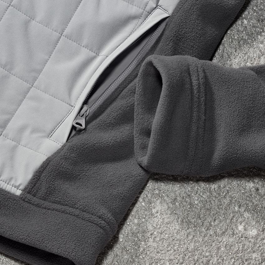 Arbeitsjacken: Hybrid Kapuzenfleecejacke e.s.concrete + anthrazit/perlgrau 2