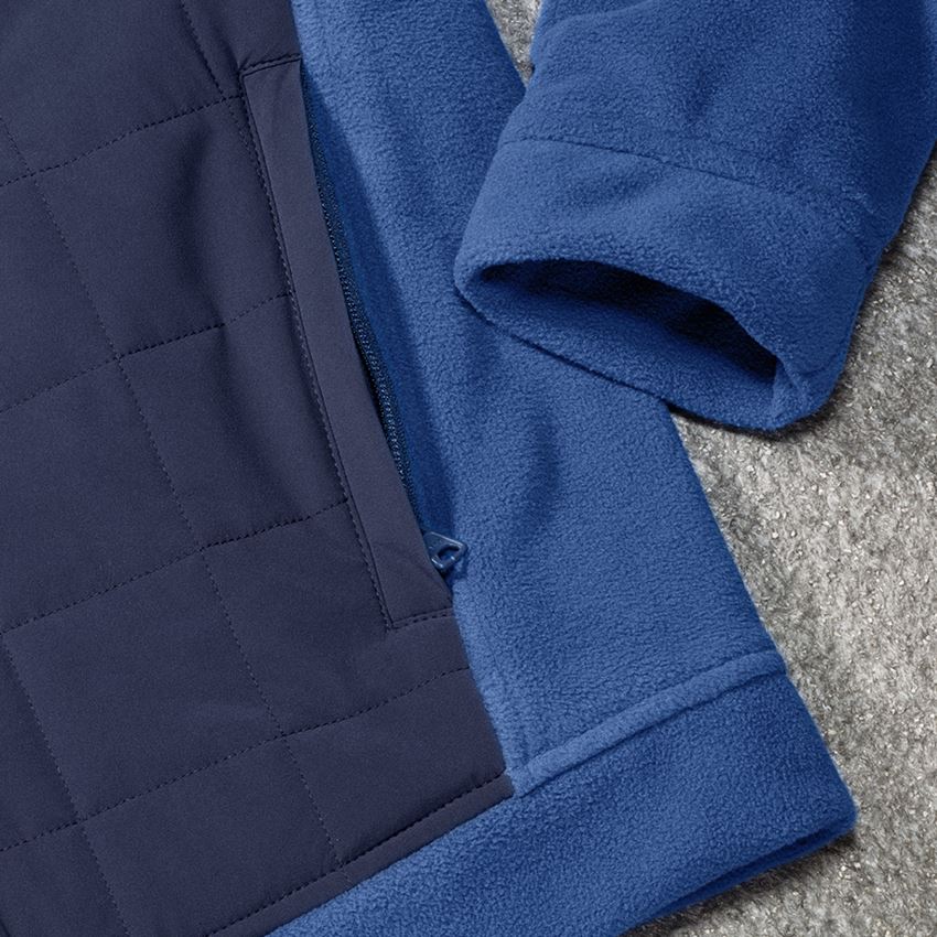 Arbeitsjacken: Hybrid Kapuzenfleecejacke e.s.concrete + alkaliblau/tiefblau 2