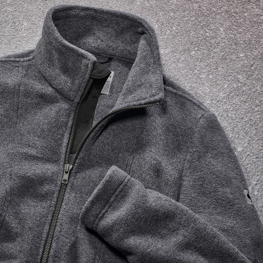 Jacken: Fleecejacke e.s.vintage, Damen + schwarz melange 2