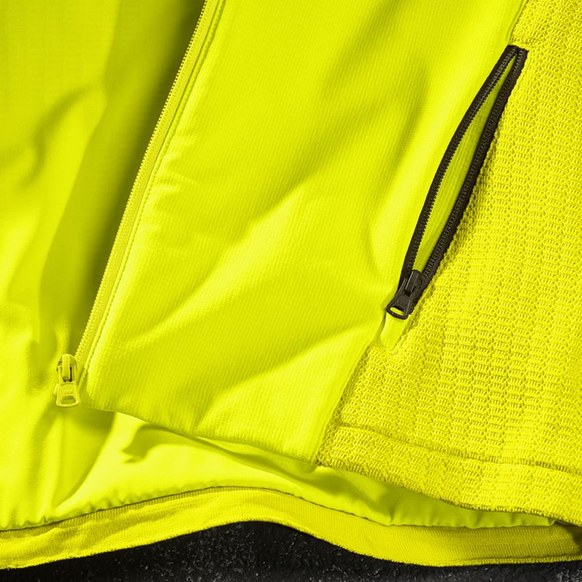 Work Jackets: Hybrid knitted jacket e.s.trail + acid yellow/black 2