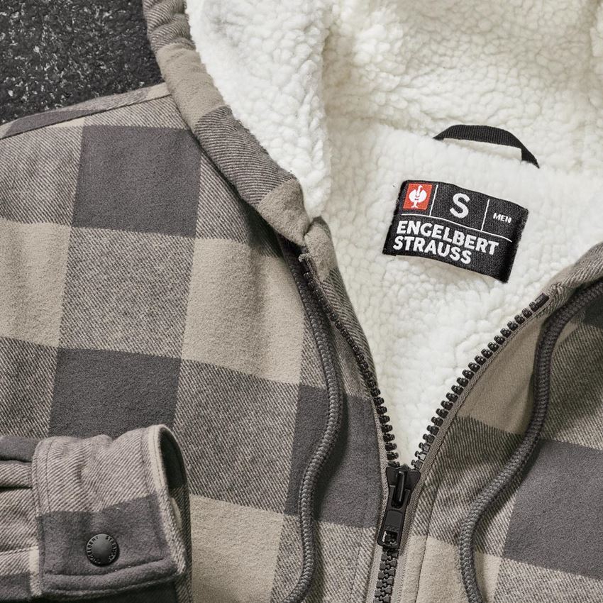 Topics: Check-hooded jacket e.s.iconic + dolphingrey/carbongrey 2
