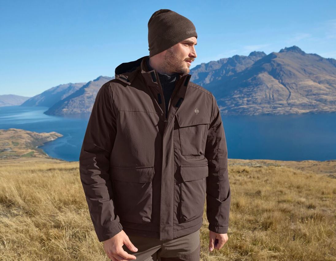 Work Jackets: Winter jacket e.s.trail + chestnut/hazelnut