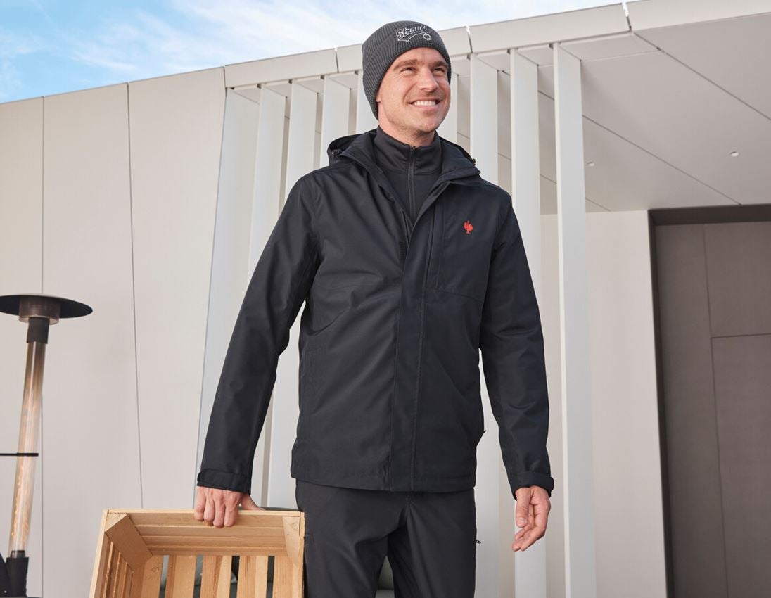 Arbeitsjacken: 3 in 1 Heizjacke e.s.concrete + schwarz