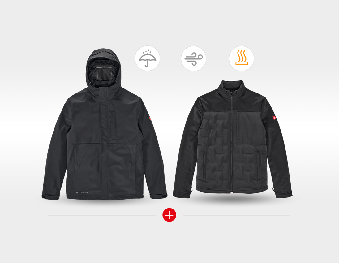 Arbeitsjacken: 3 in 1 Funktionsjacke e.s.line.core + schwarz 3