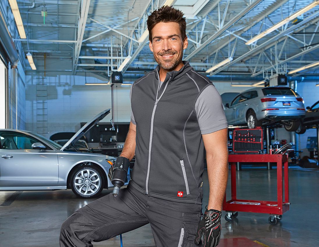 Westen: Funktions Weste thermo stretch e.s.motion 2020 + anthrazit/platin