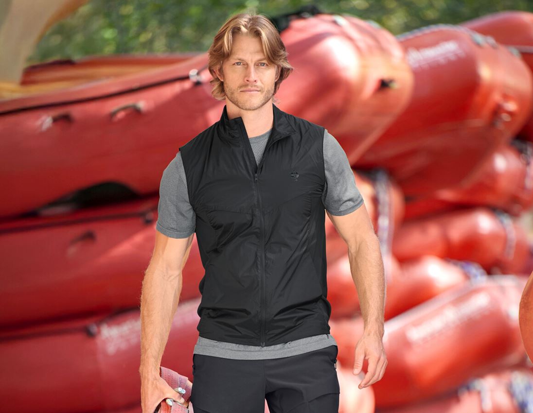 Work Body Warmer: Bodywarmer light e.s.trail + black