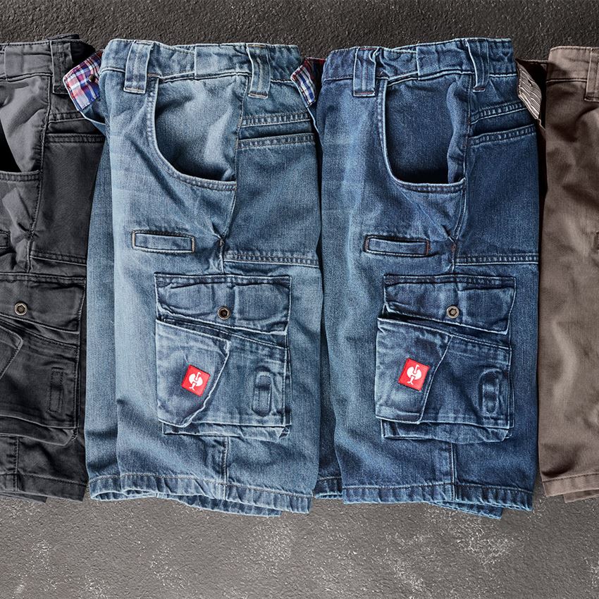 Arbeitshosen: e.s. Worker-Jeans-Short + darkwashed 2