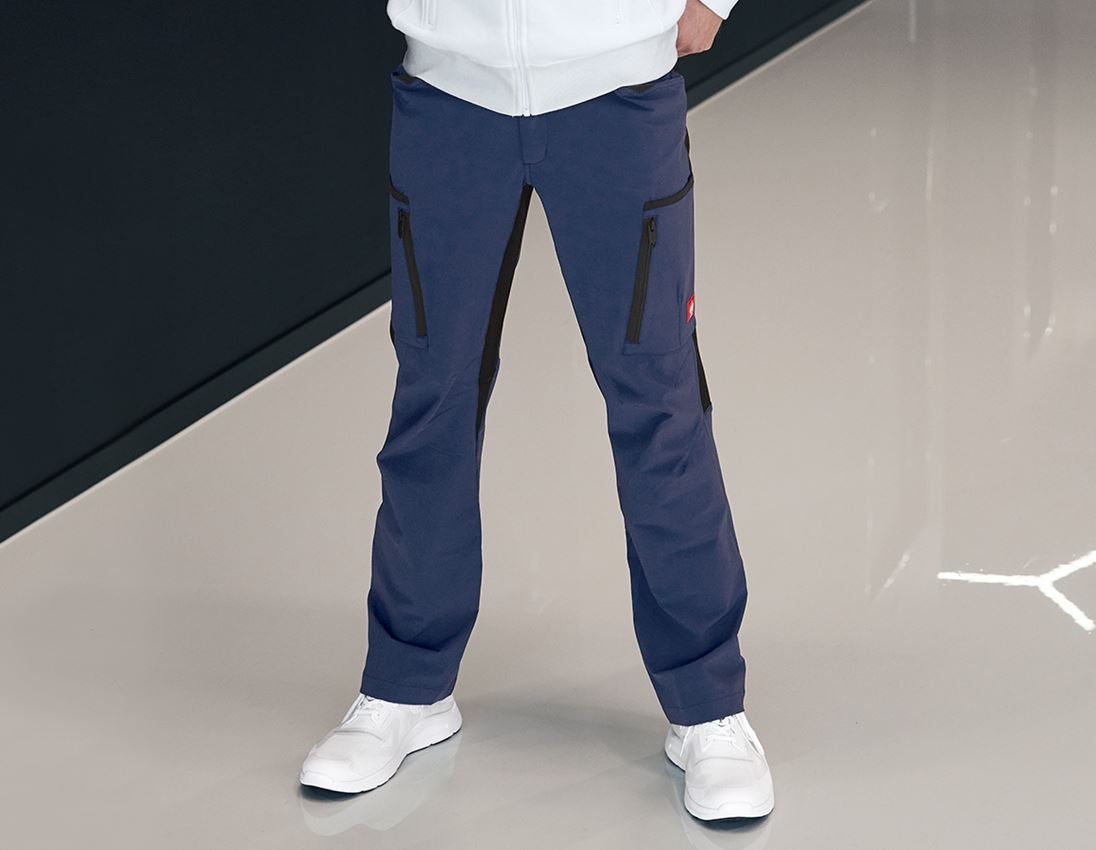 Construction workers: Cargo trousers e.s.vision stretch, men's + deepblue
