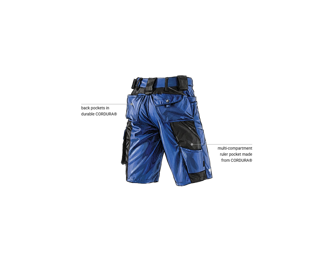 Bricklayers: Shorts e.s.motion + royalblue/black 2