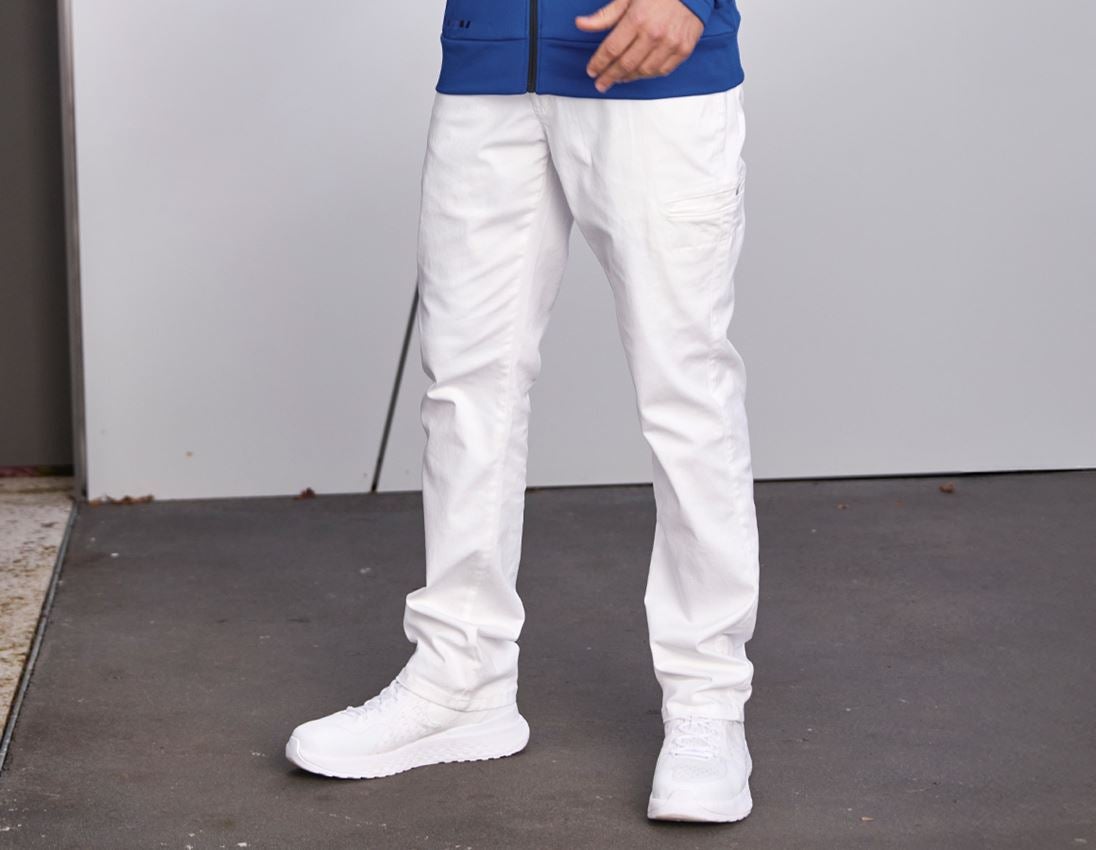 Themen: e.s. Berufshose Chino, Herren + weiß 1