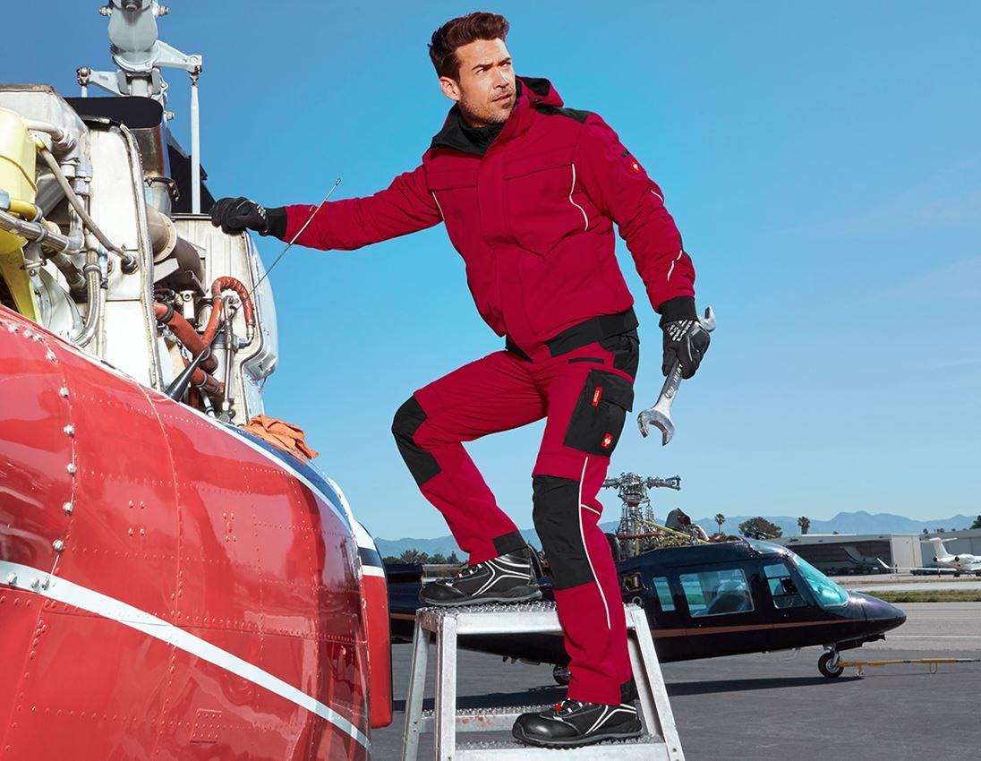 Roofers: Functional trousers e.s.dynashield + fiery red/black 1