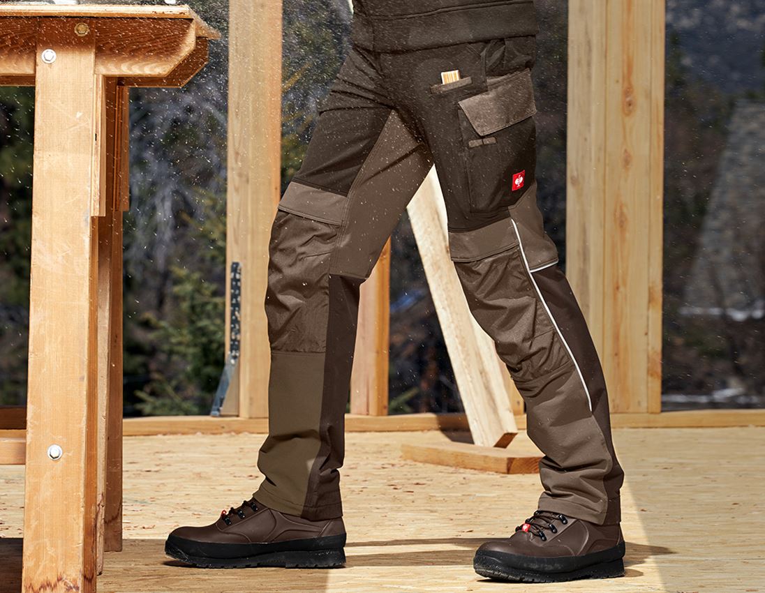 Joiners | Carpenters: Functional trousers e.s.dynashield + hazelnut/chestnut