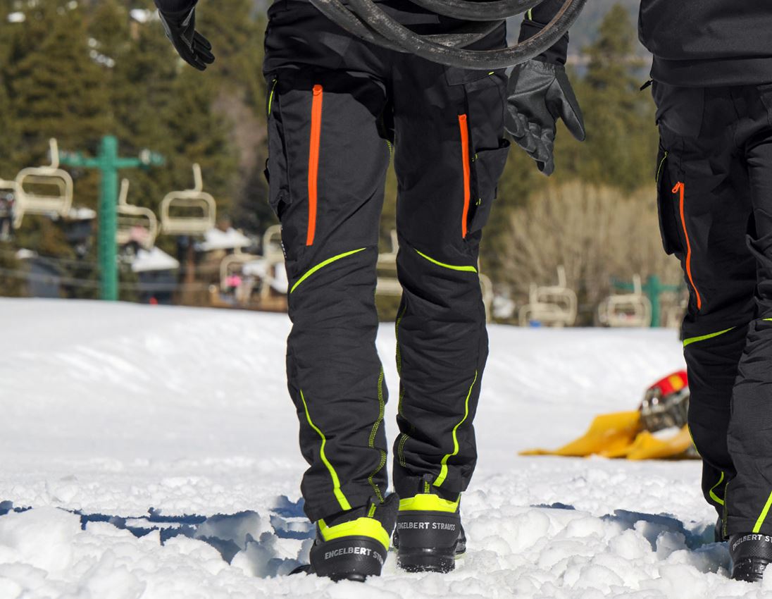 Winterhosen: Damenhose e.s.motion 2020 Winter + schwarz/warngelb/warnorange 2