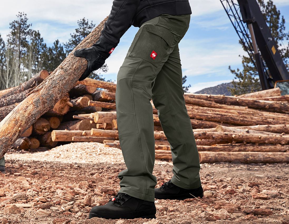 Arbeitshosen: Funktions Cargohose e.s.dynashield solid + thymian