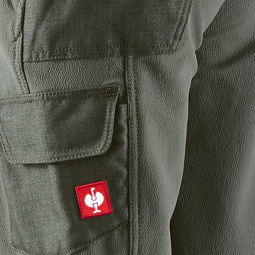 Trousers: Funct.cargo trousers e.s.dynashield solid,child. + thyme 2