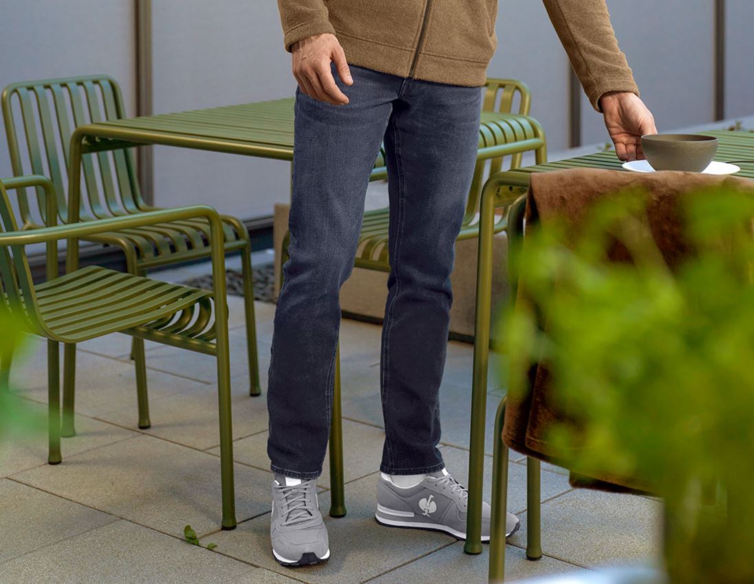 Winterhosen: e.s. Winter 5-Pocket-Stretch-Jeans + darkwashed 1